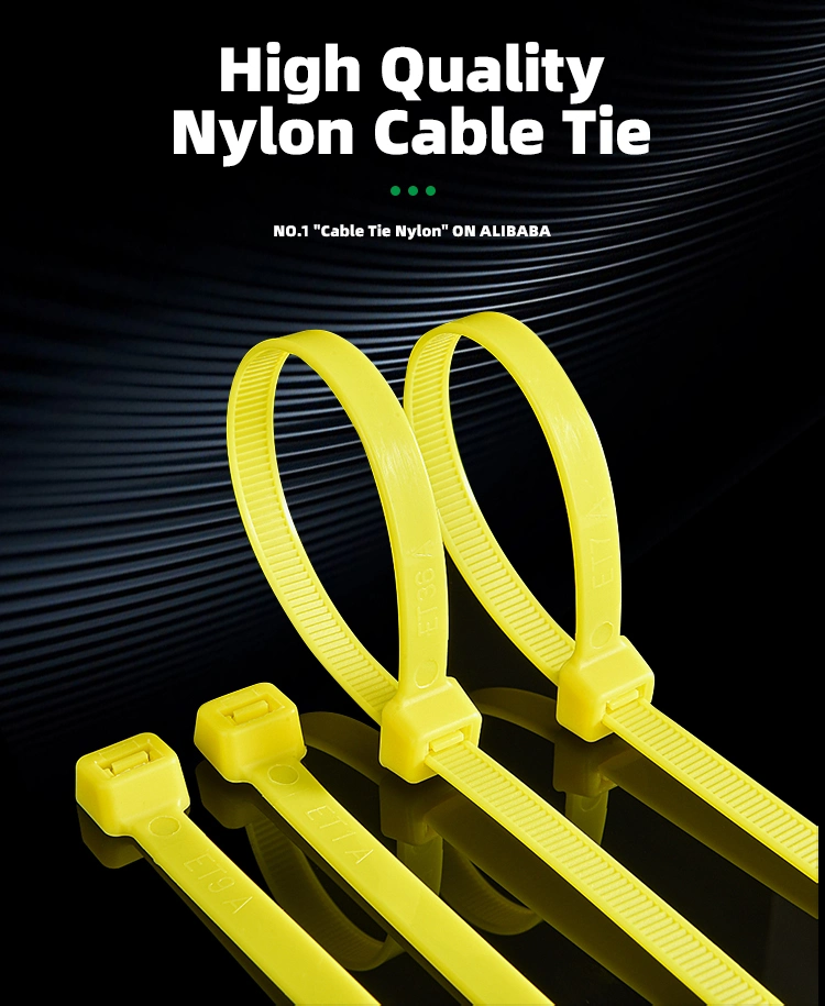 300mm 350mm 400mm OEM Factory Nylon66 PA66 Zip Plastic Cable Tie