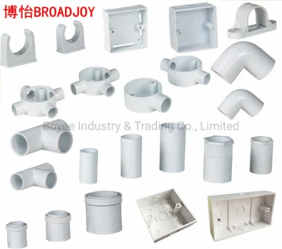 PVC Electrical Products Wiring Cable Trunking Duct & PVC Electrical Conduit Pipe Accessories/ PVC Electric Pipe Conduit Fittings